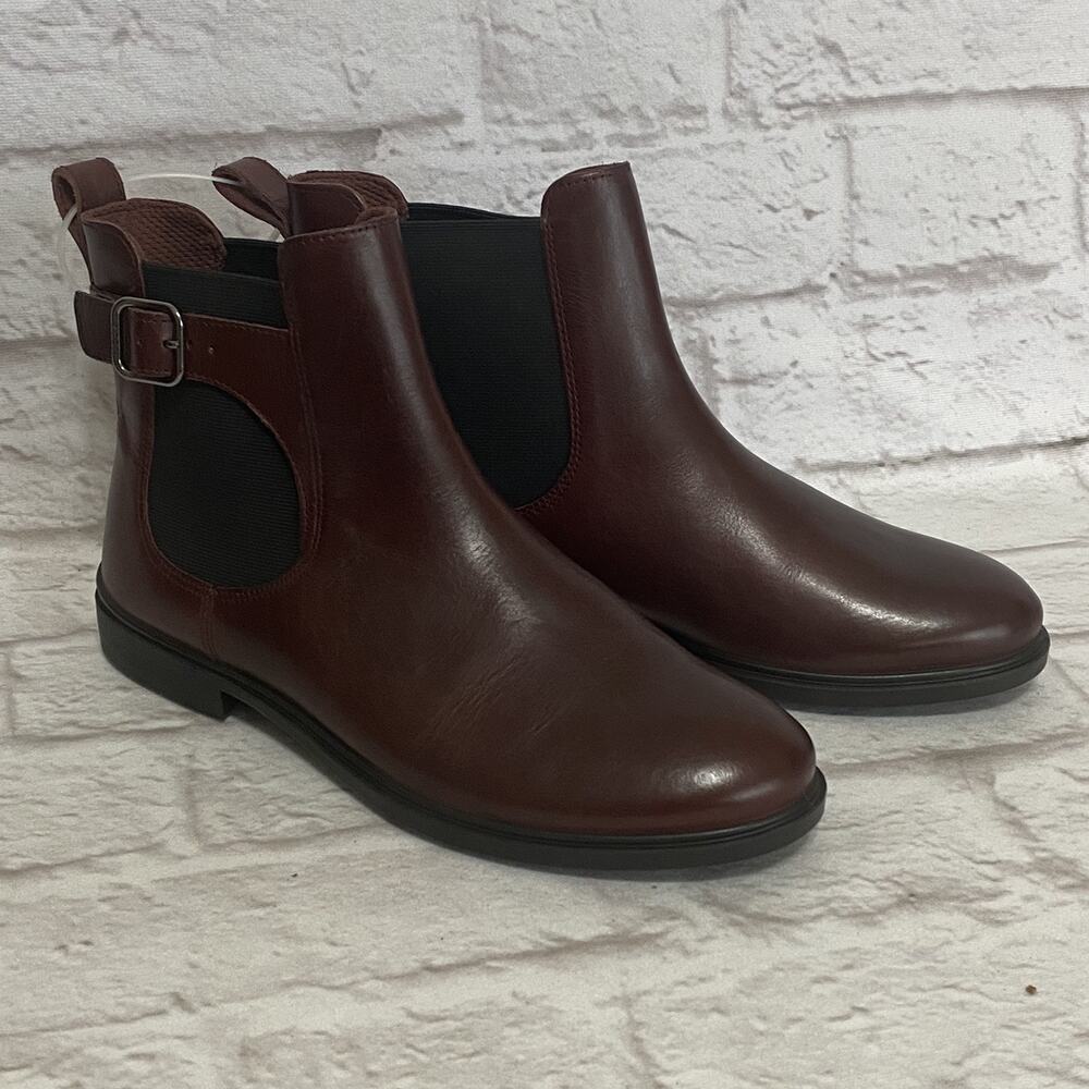 Ecco Chelsea women’s Boot Ankle size 8 Brown Buckle new